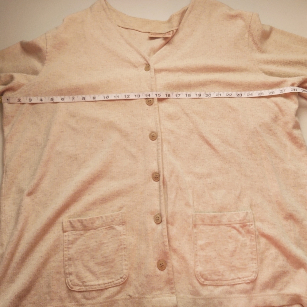 CROSSROADS Beige Cotton Linen Blend Button Up Cardigan Plus Size 3X - Picture 6 of 8